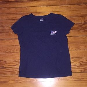 Blue American flag whale t shirt